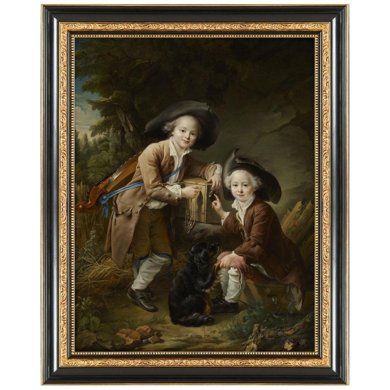 Two Savoyards, after Louis XIV Oil Painting by François-Hubert Drouais For Sale