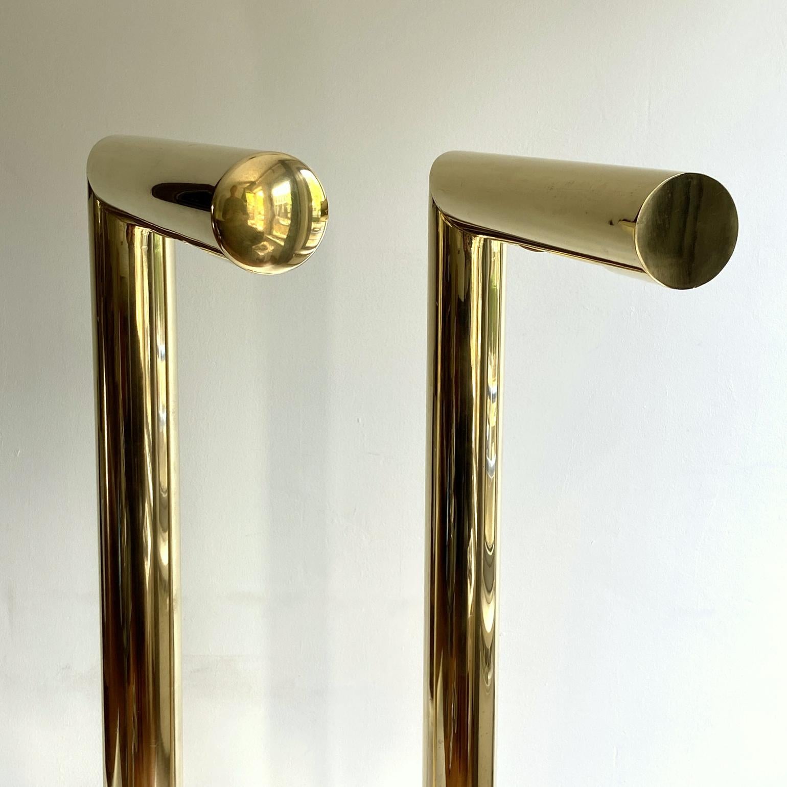 Scandinavian Minimalist Brass Floor Lamps by Jonas Hilde For Sale 6