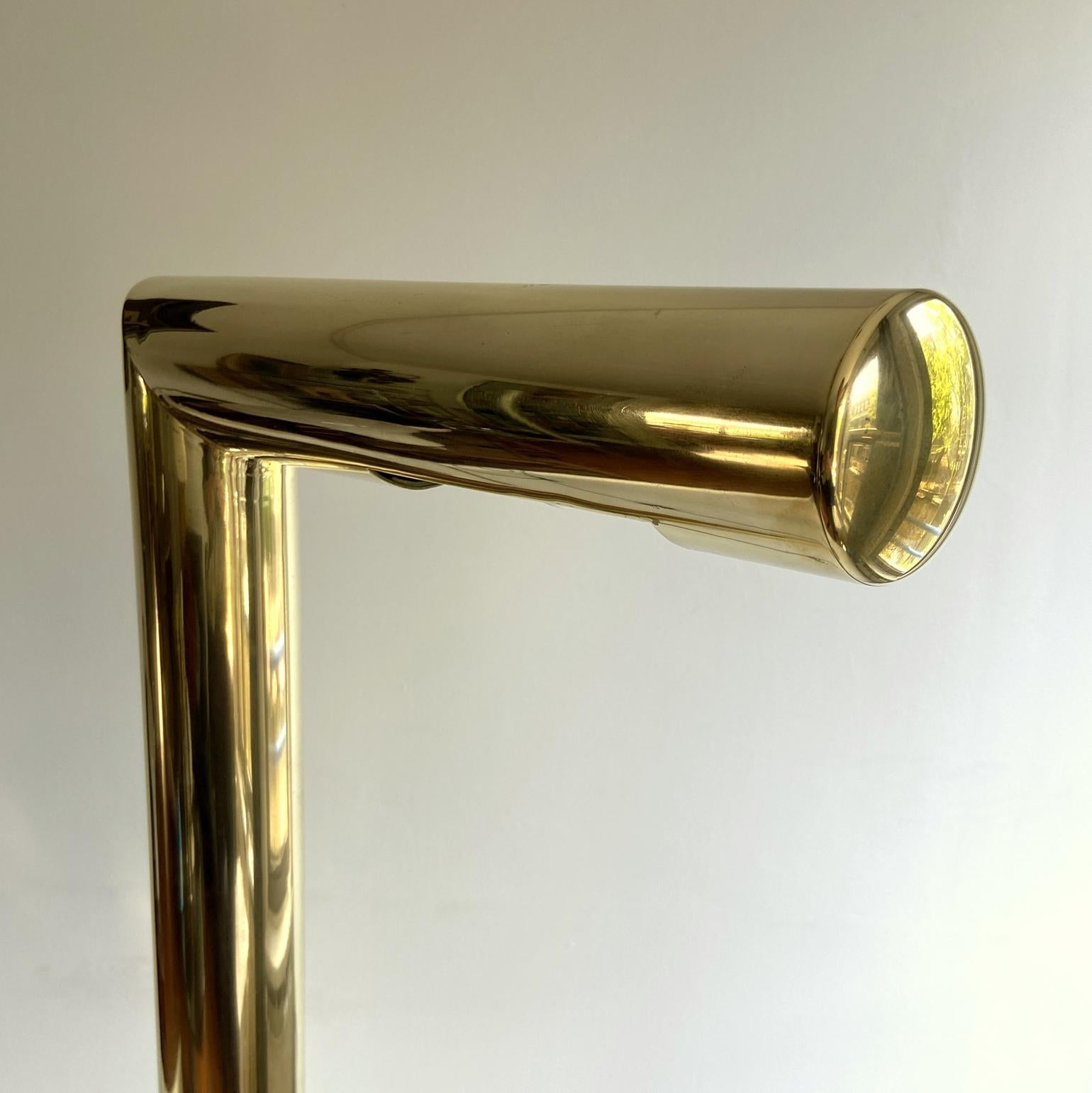 Scandinavian Minimalist Brass Floor Lamps by Jonas Hilde For Sale 7