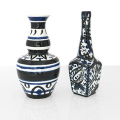 Two Scandinavian Modern Hand Decorated Ceramic Vases Edward Hald, circa 1920’s