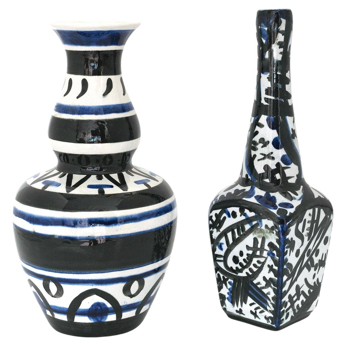 Due vasi scandinavi moderni in ceramica decorata a mano Edward Hald, anni '20 circa in vendita
