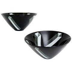 Retro Two Scandinavian Modern Porcelain "Atlantis" Bowls by Rolf Sinnemark, Rorstrand