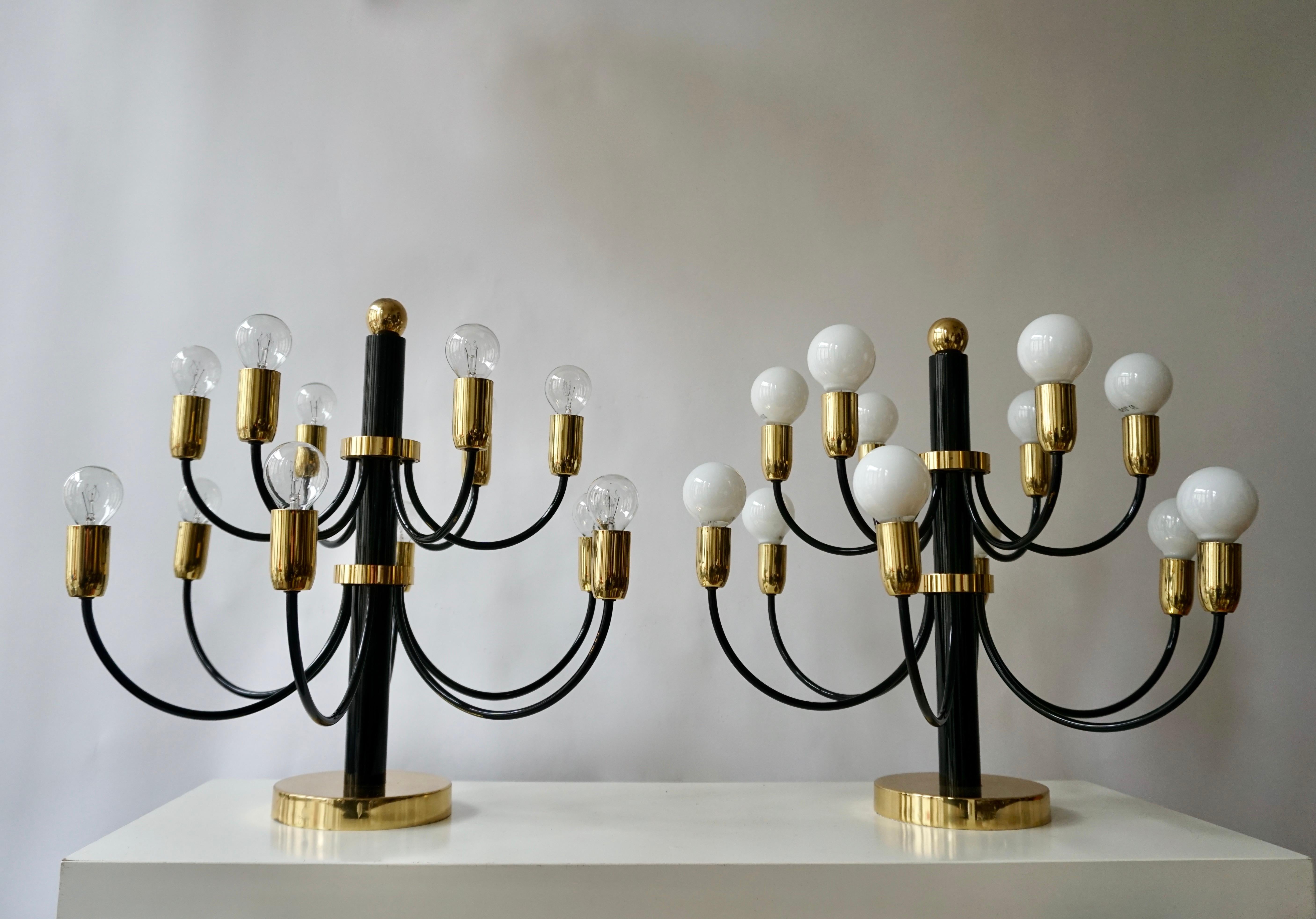 Two Sciolari Brass Chandelier or Flushmount Light For Sale 8