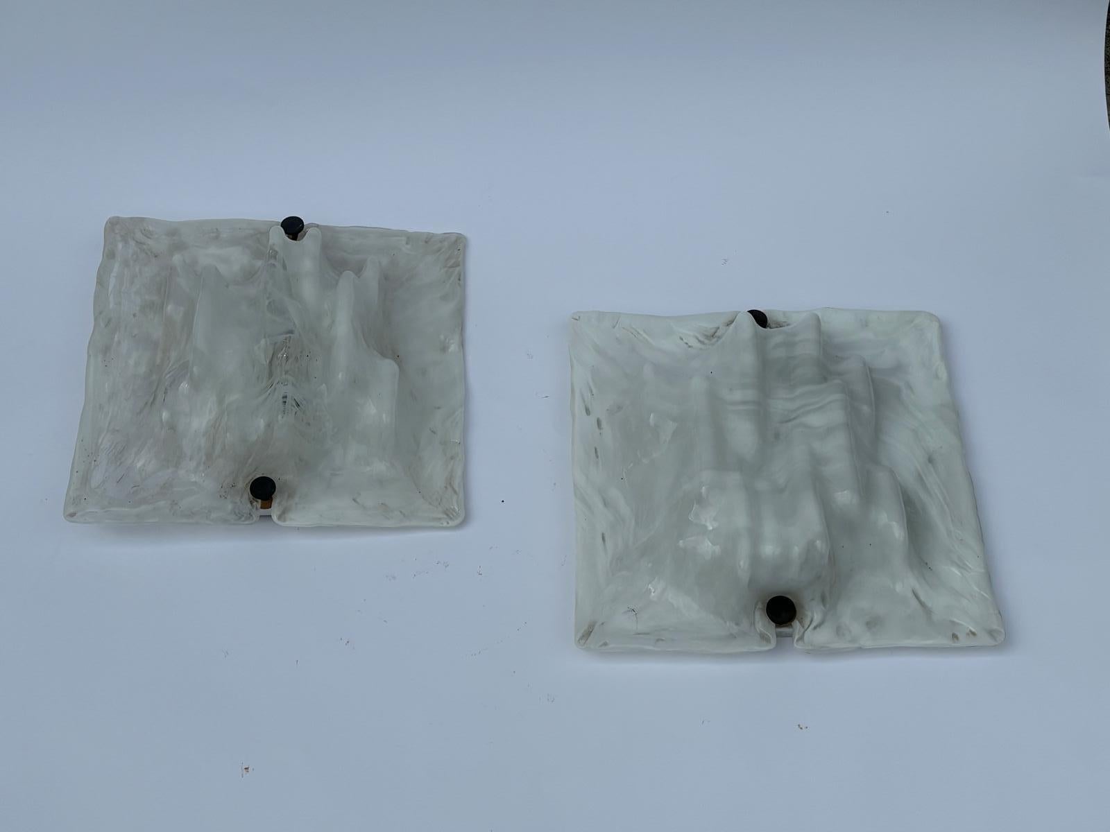 Two Scorza Model Murano Glass Appliques by Toni Zuccheri for Venini, Italy 3