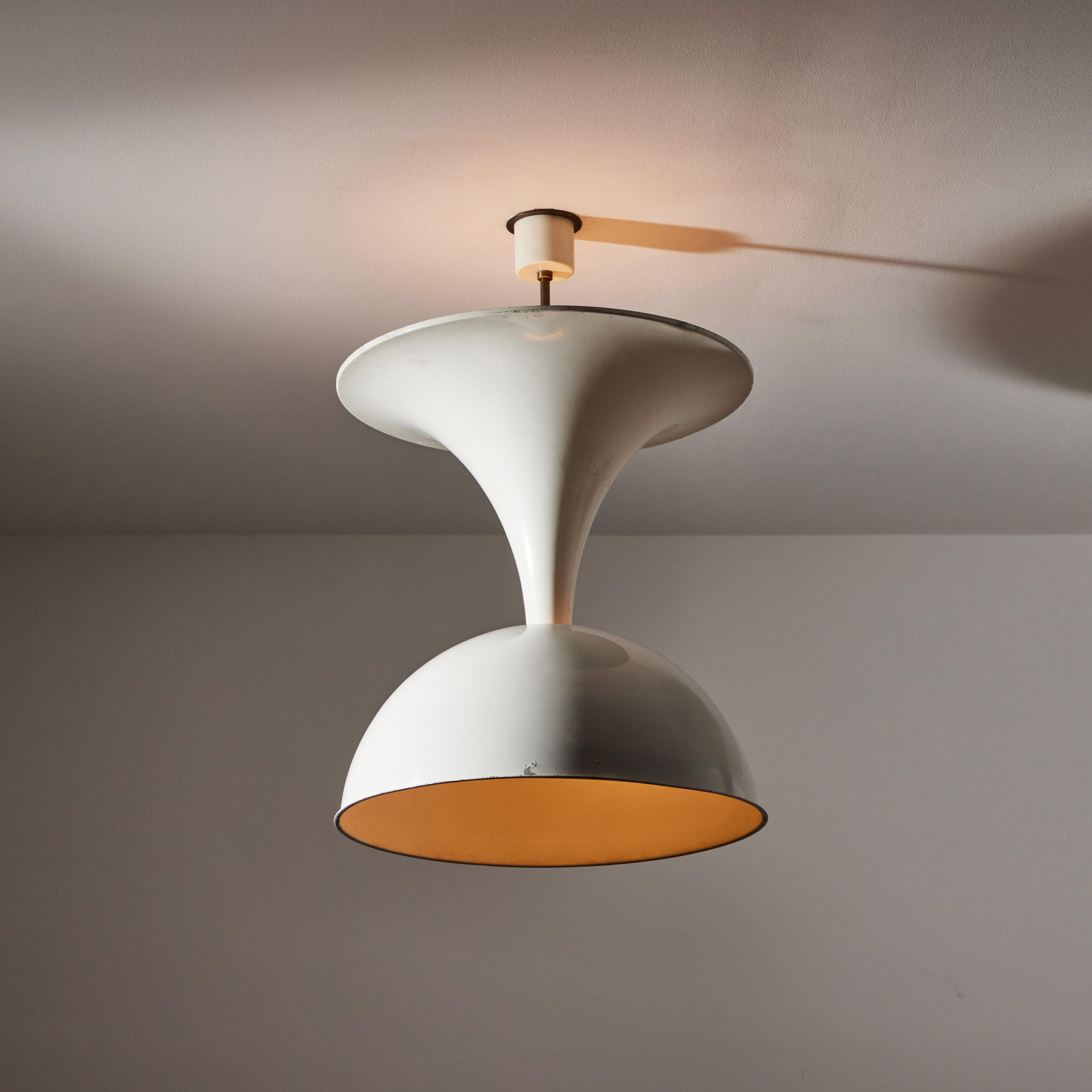 Enameled Sculptural Ceiling Light by Valenti