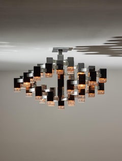 Large Sculptural Flush Mount Ceiling Light by Gaetano Sciolari