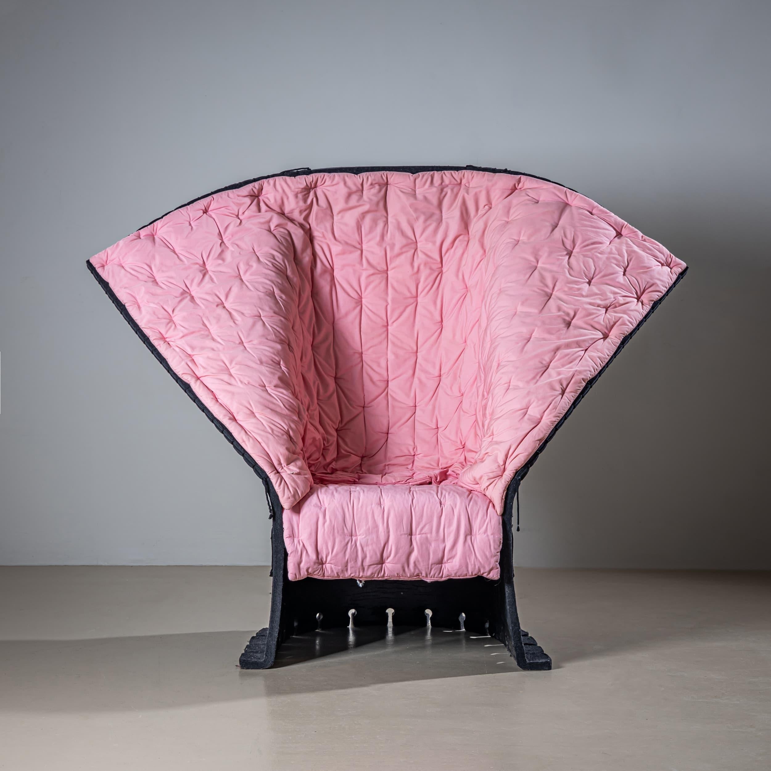 20th Century Two Sculptural Lounge Chairs, “I Feltri” by Gaetano Pesce For Sale