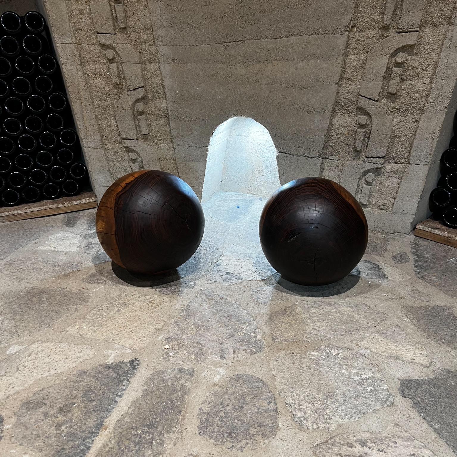 1970s Modern Art Spheres Bocote Exotic Wood Balls Mexico For Sale 1