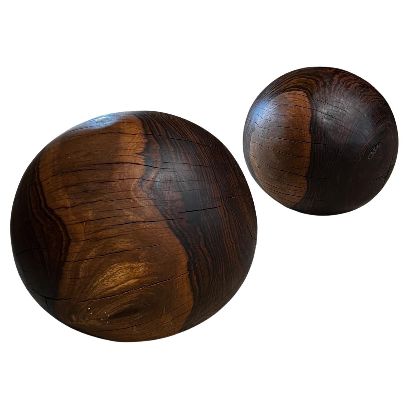 sphères d'art mexicaines boules de bois de Bocote exotique