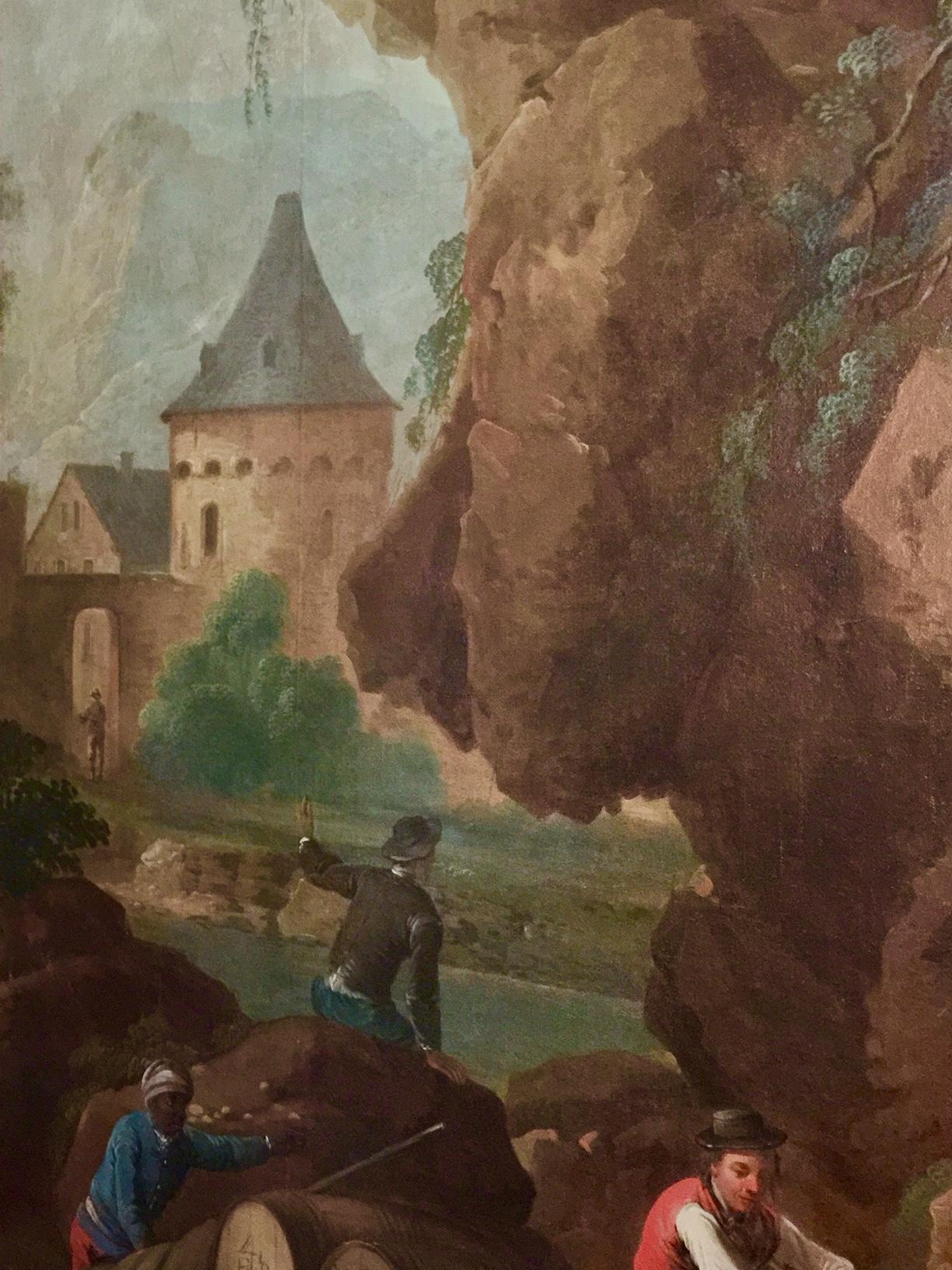 Meereslandschaften mit Figuren, Öl auf Leinwand, nach Art von Claude-Joseph Vernet im Angebot 1