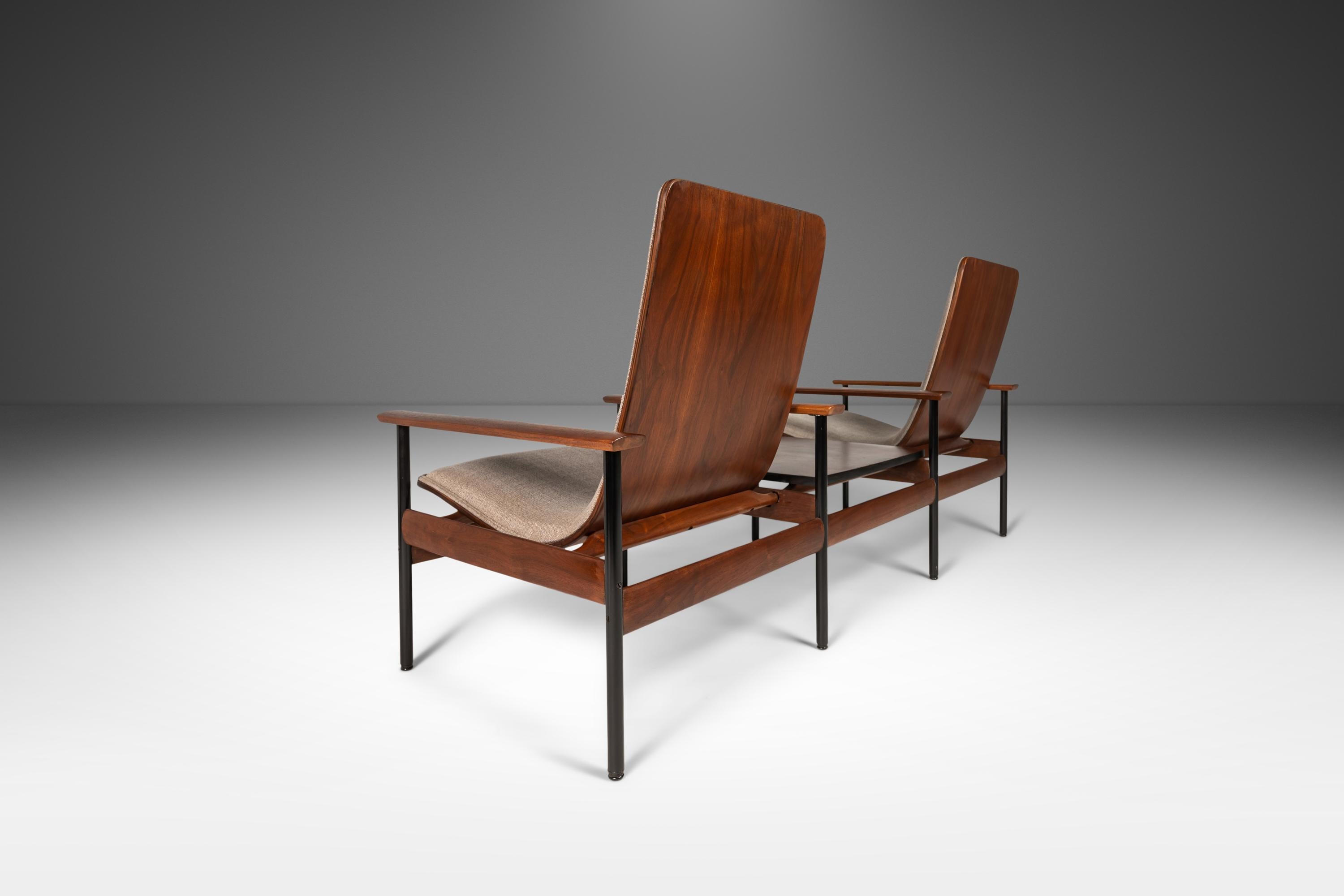 Two Seat Bench with End Table Attributed to Sven Ivar Dysthe, Norway, c. 1960s 6