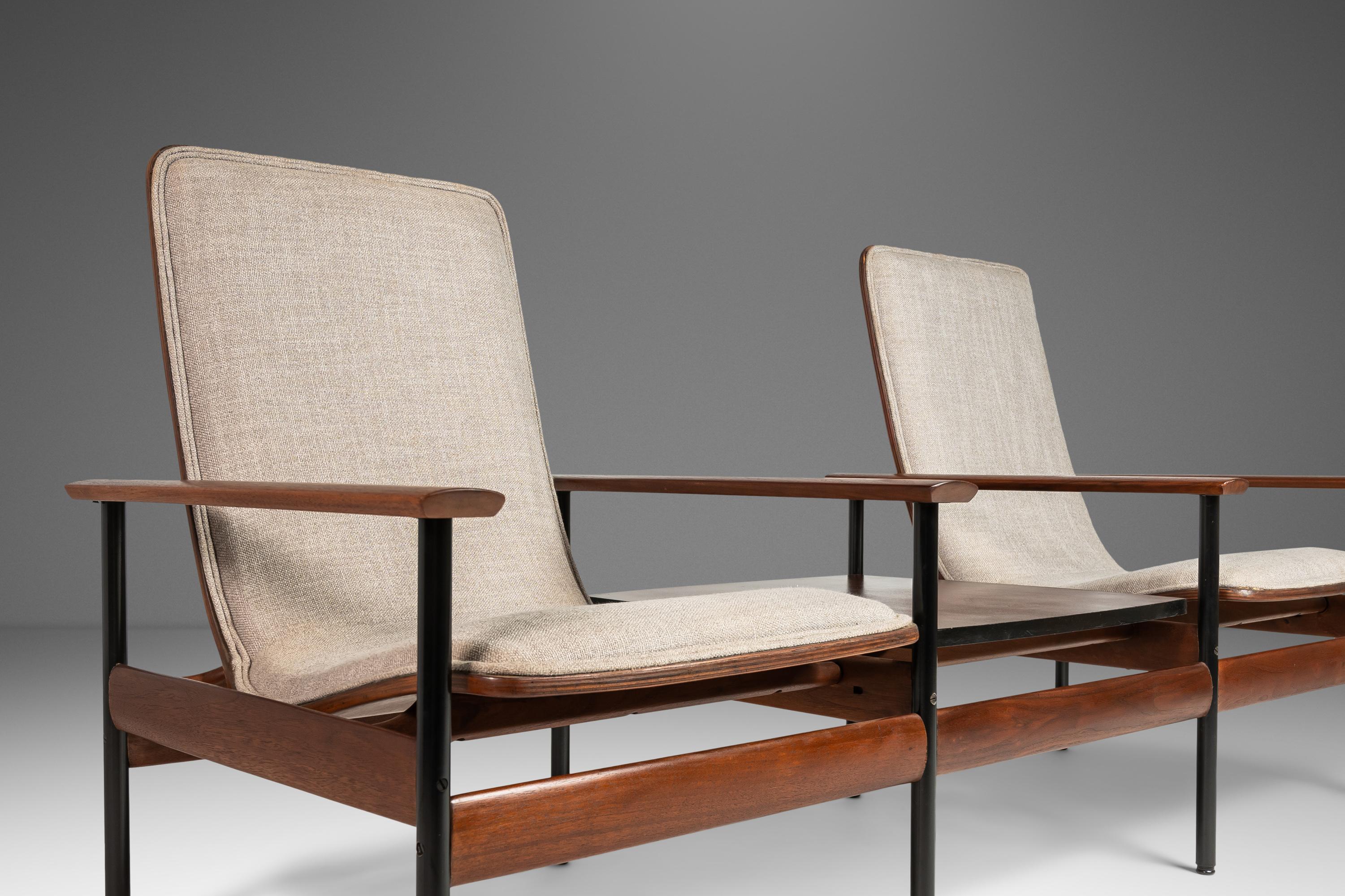 Two Seat Bench with End Table Attributed to Sven Ivar Dysthe, Norway, c. 1960s 15