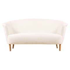 Two-Seat Italian Curved Sofa from 1950s