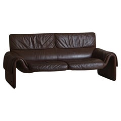 Zweisitzer-Sofa aus Leder Ds-2011 von De Sede, Schweiz 1980er Jahre