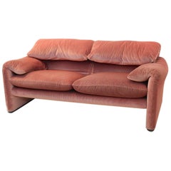 Zweisitziges Maralunga-Sofa von Vico Magistretti für Cassina, Italien, 1973