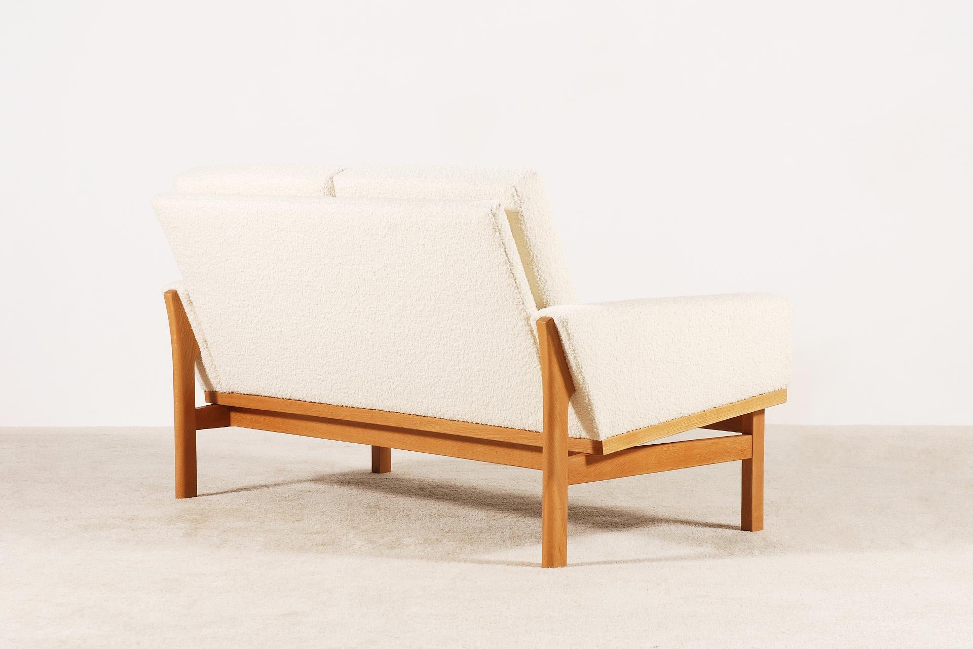 Two-Seat Poul Volther Sofa with Bouclette Fabric, 1960s 1