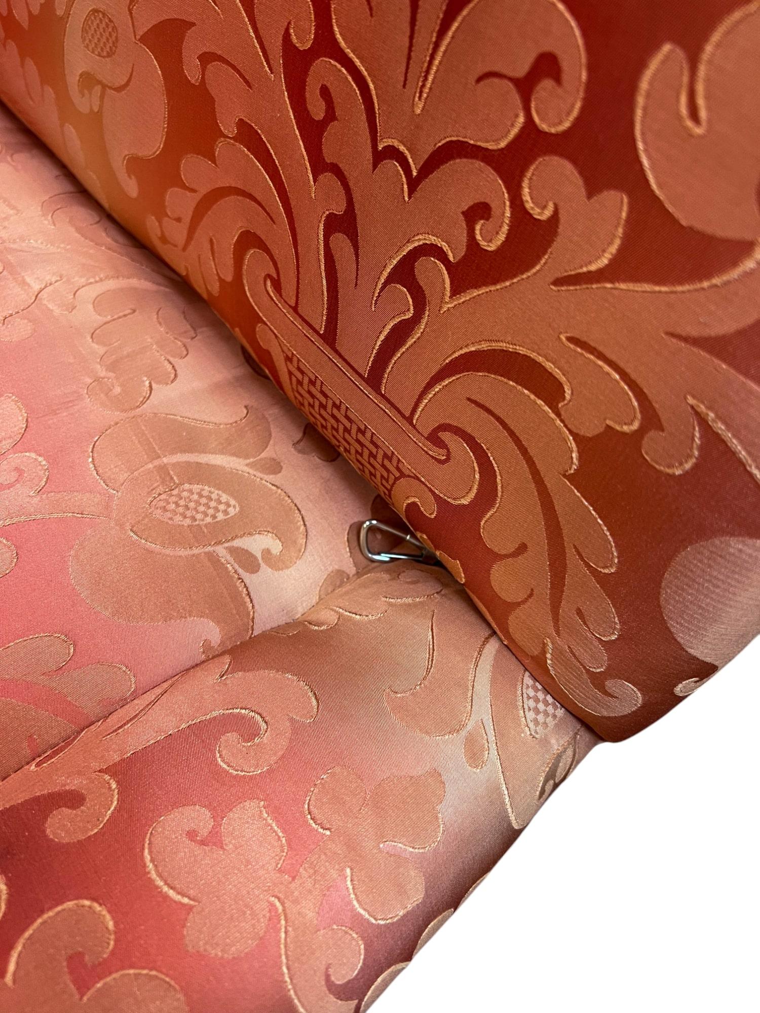 Two-Seat Satin Damask Sofa by Kravet Furniture For Sale 7