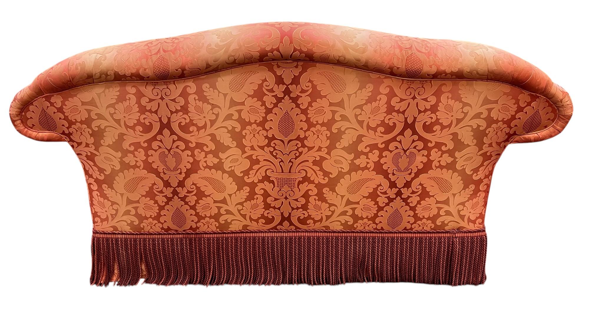 Two-Seat Satin Damask Sofa by Kravet Furniture For Sale 8