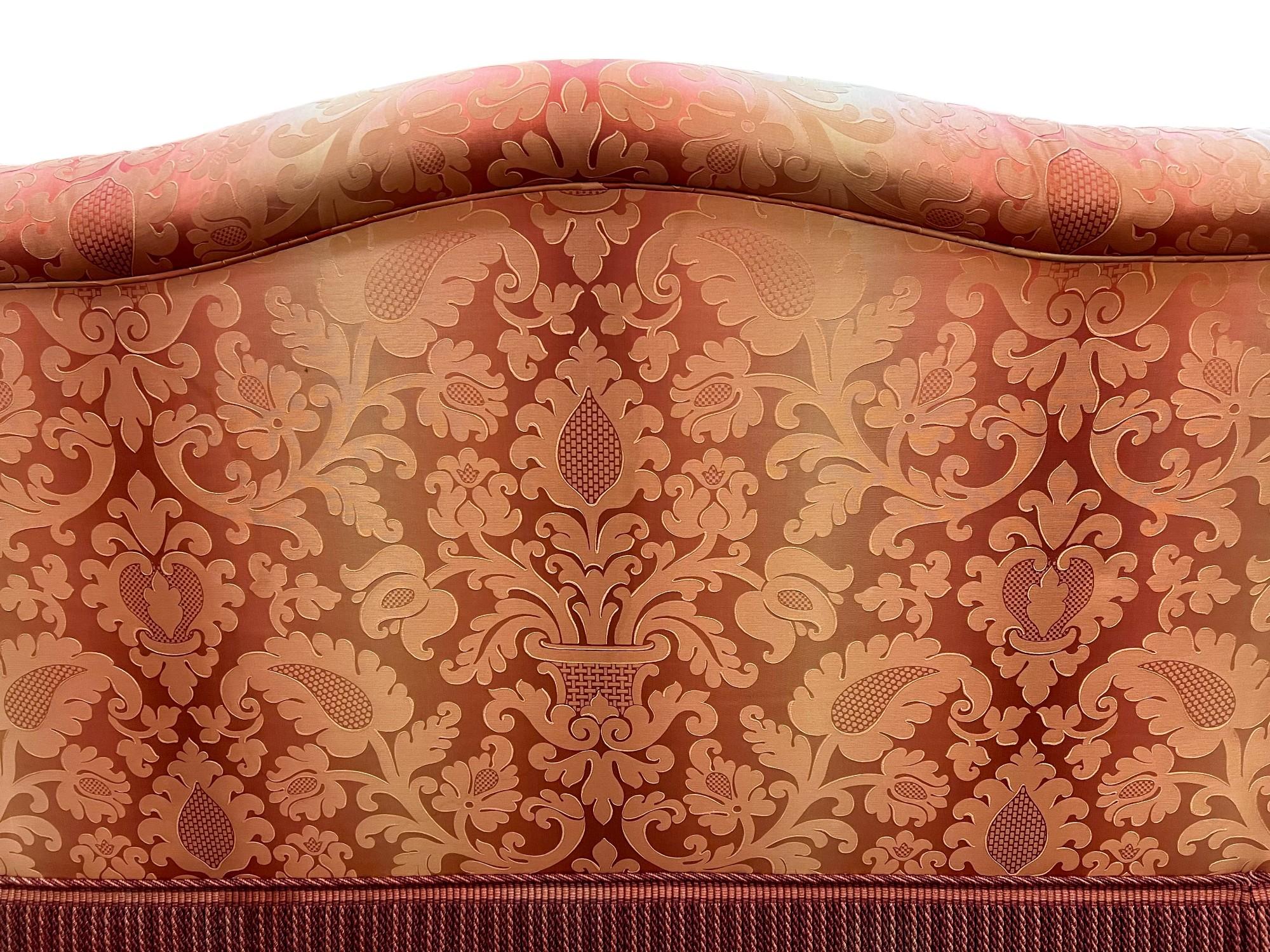 Two-Seat Satin Damask Sofa by Kravet Furniture For Sale 9