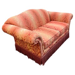 Two-Seat Satin Damask Sofa by Kravet Furniture