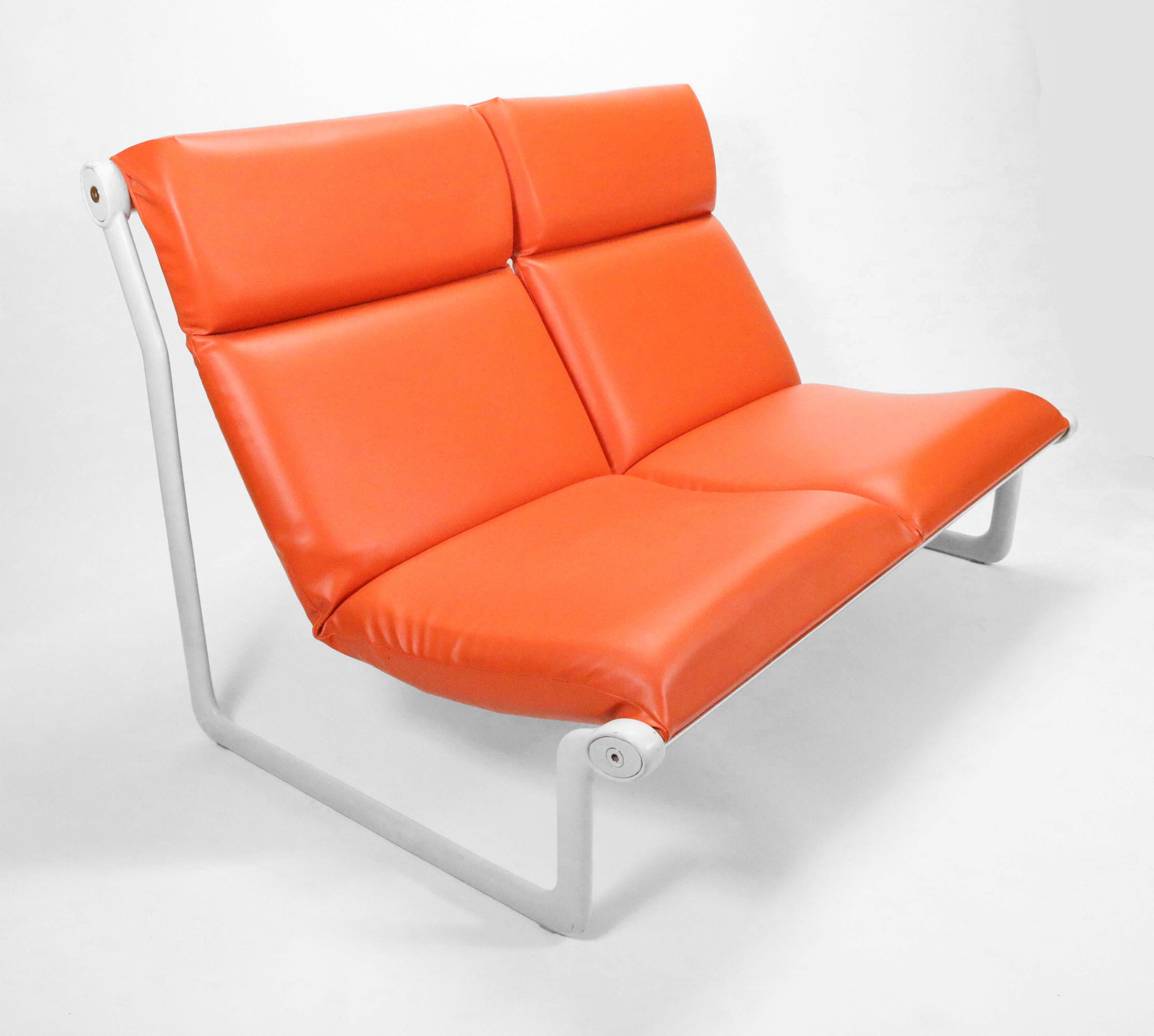 Sofá de dos plazas Sling de Hannah Morrison para Knoll Moderno de mediados de siglo en venta