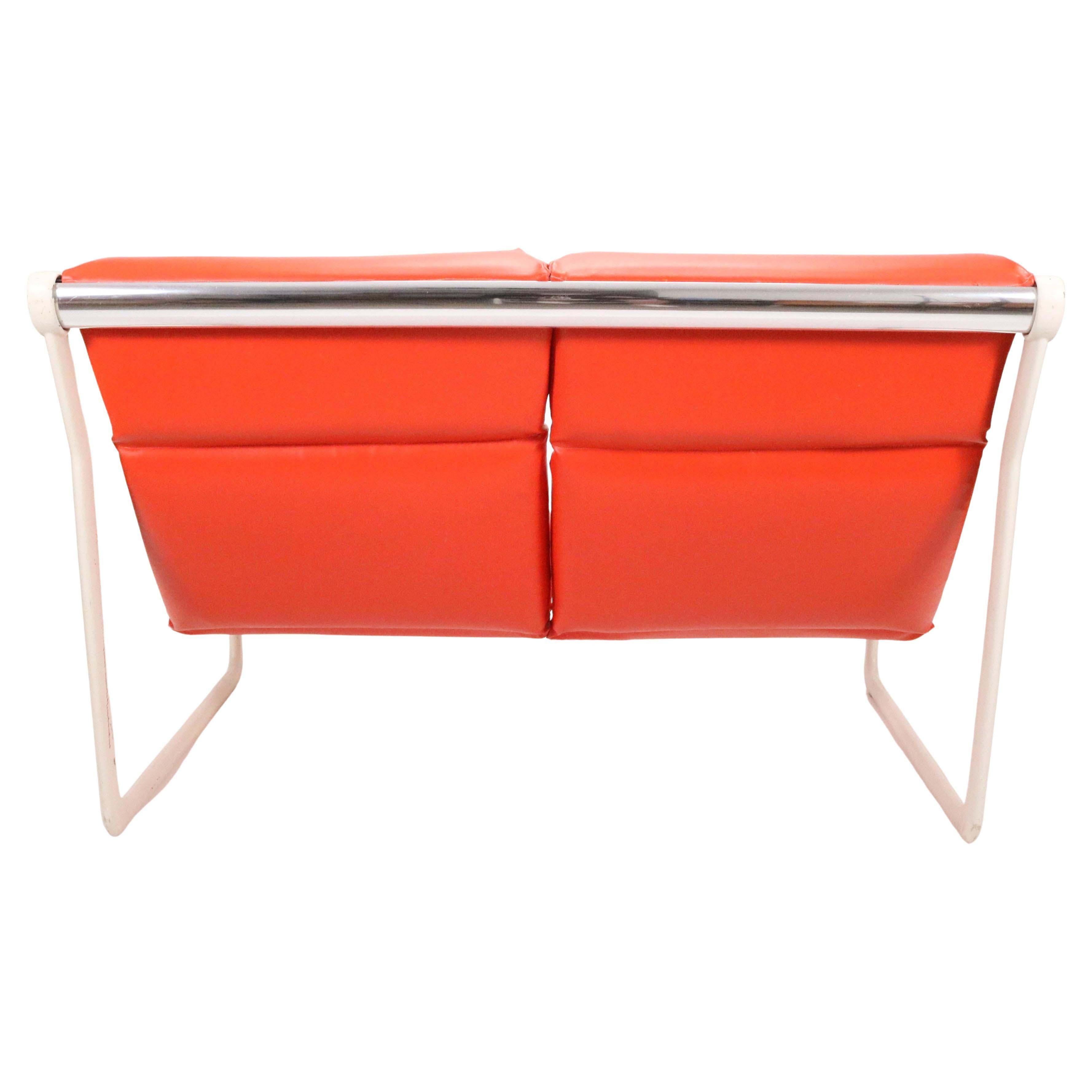 Powder-Coated Two-Seat Sling Sofa by Hannah Morrison for Knoll For Sale