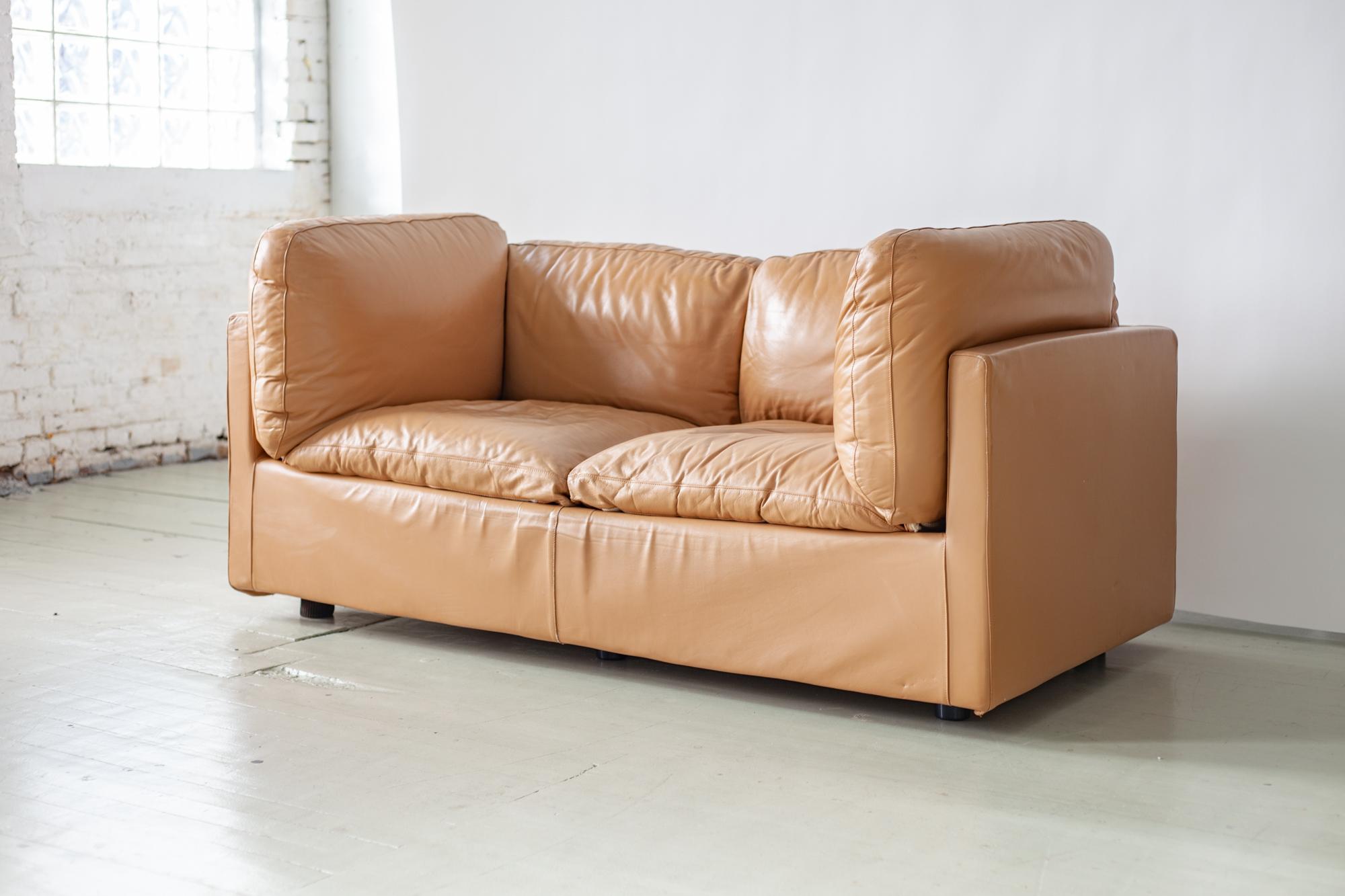 Mid-Century Modern Two Seat Sofa by Jonathan De Pas, Donato D'Urbino and Paolo Lomazzi for Zanotta