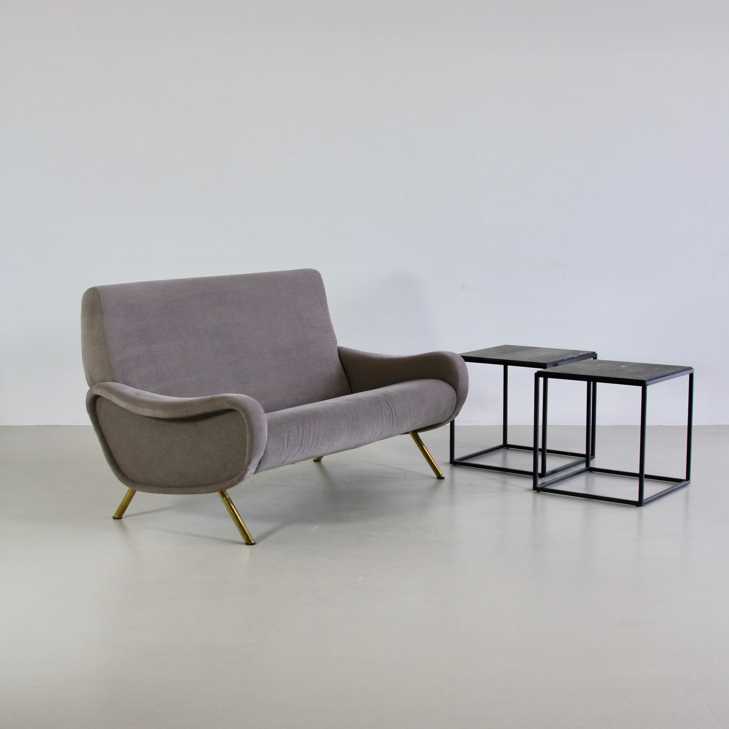 Metal Two-Seat Sofa by Marco Zanuso for Arflex