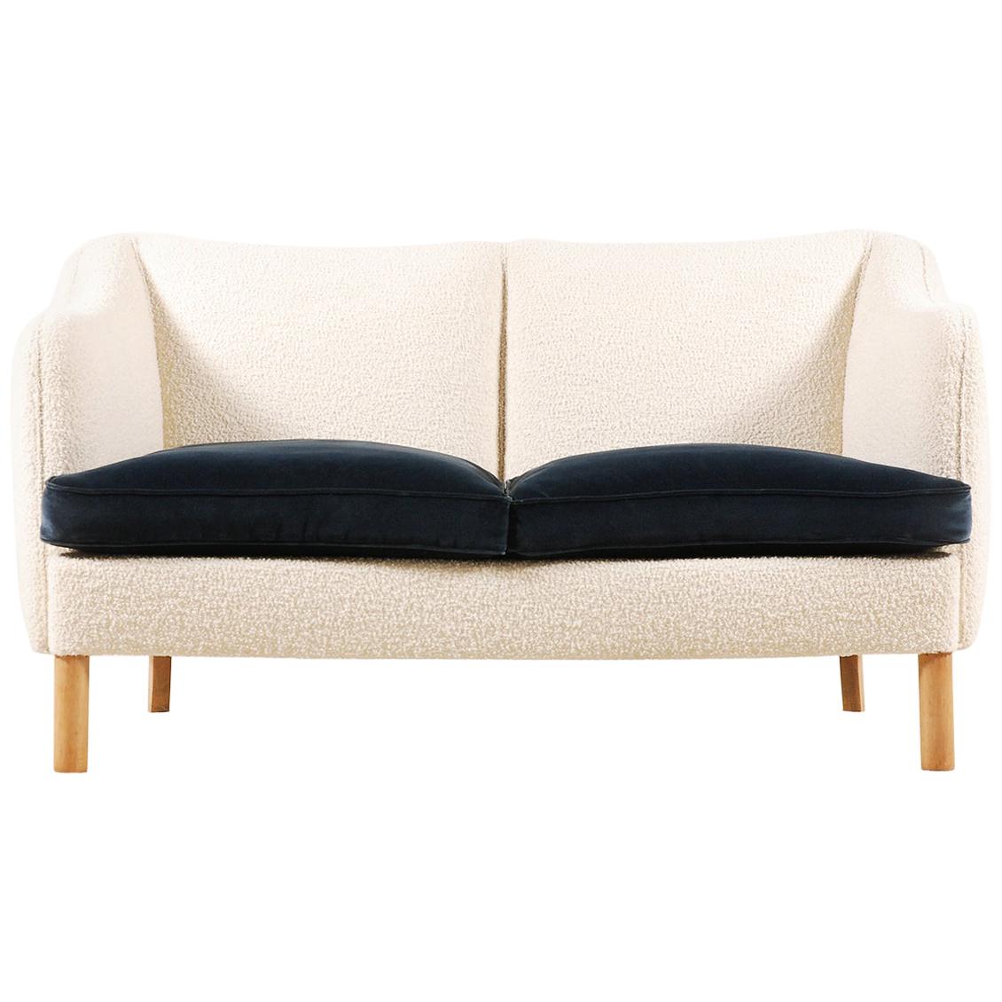 Two-Seat Sofa, Denmark, 1950, New Upholstery For Sale at 1stDibs