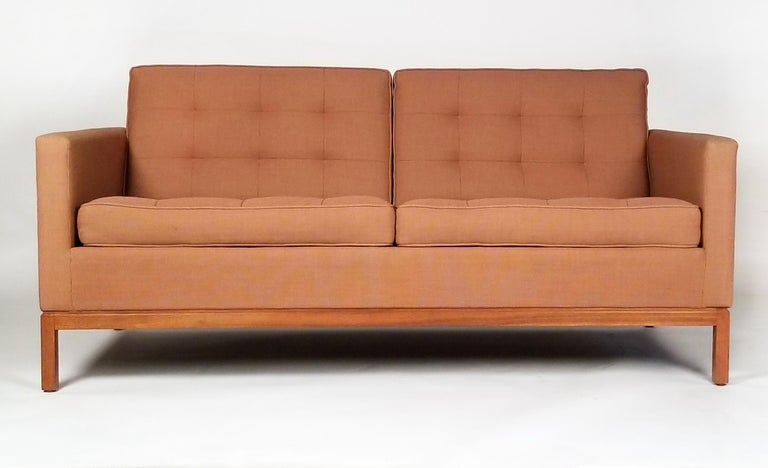 Mid-Century Modern Two-Seat Sofa Designed by Florence Knoll for Knoll International For Sale