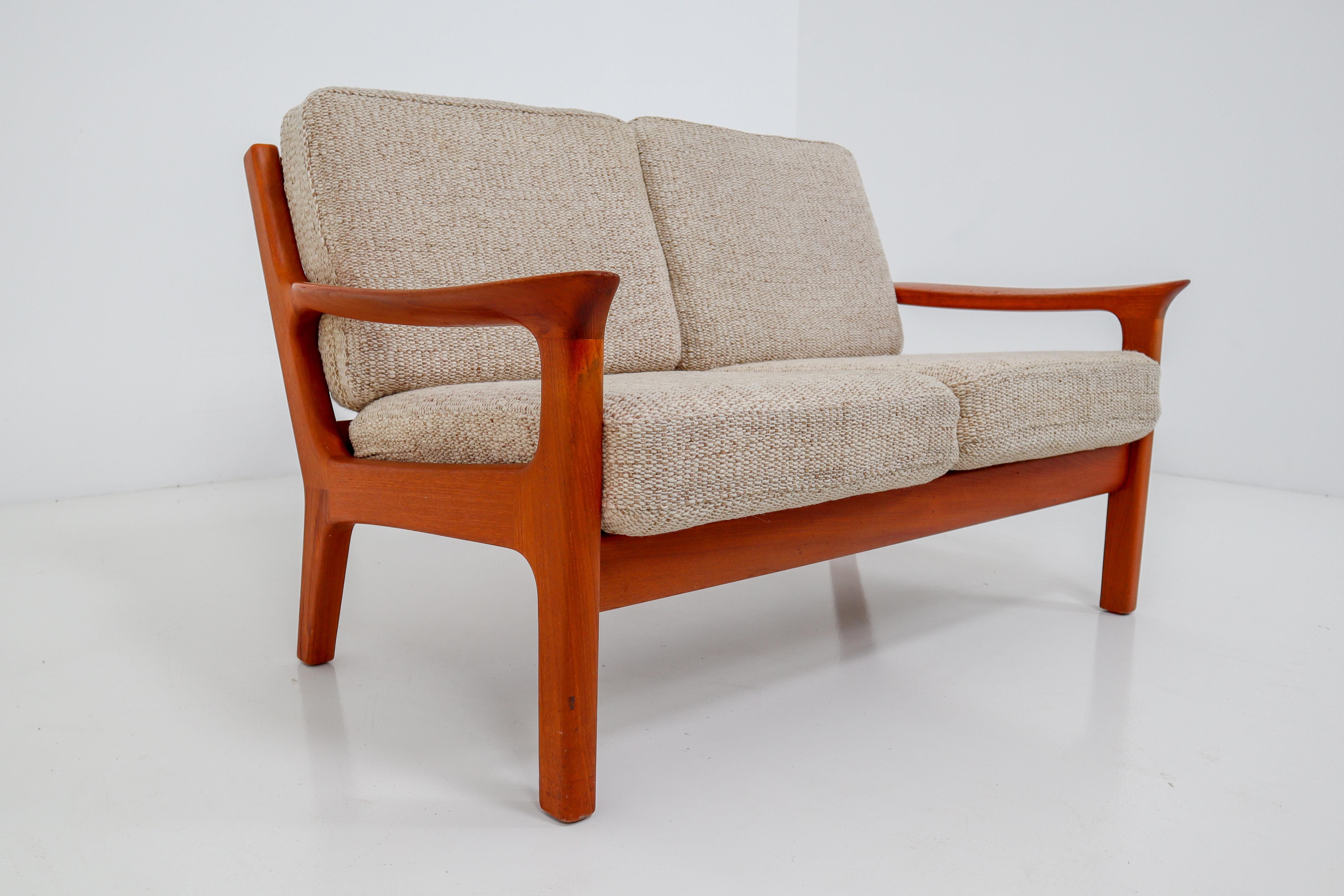 Two-Seat Sofa in Teak by Juul Kristensen and Glostrup Furniture, 1960s 1