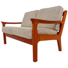 Zweisitziges Sofa aus Teakholz von Juul Kristensen und Glostrup Furniture:: 1960er Jahre