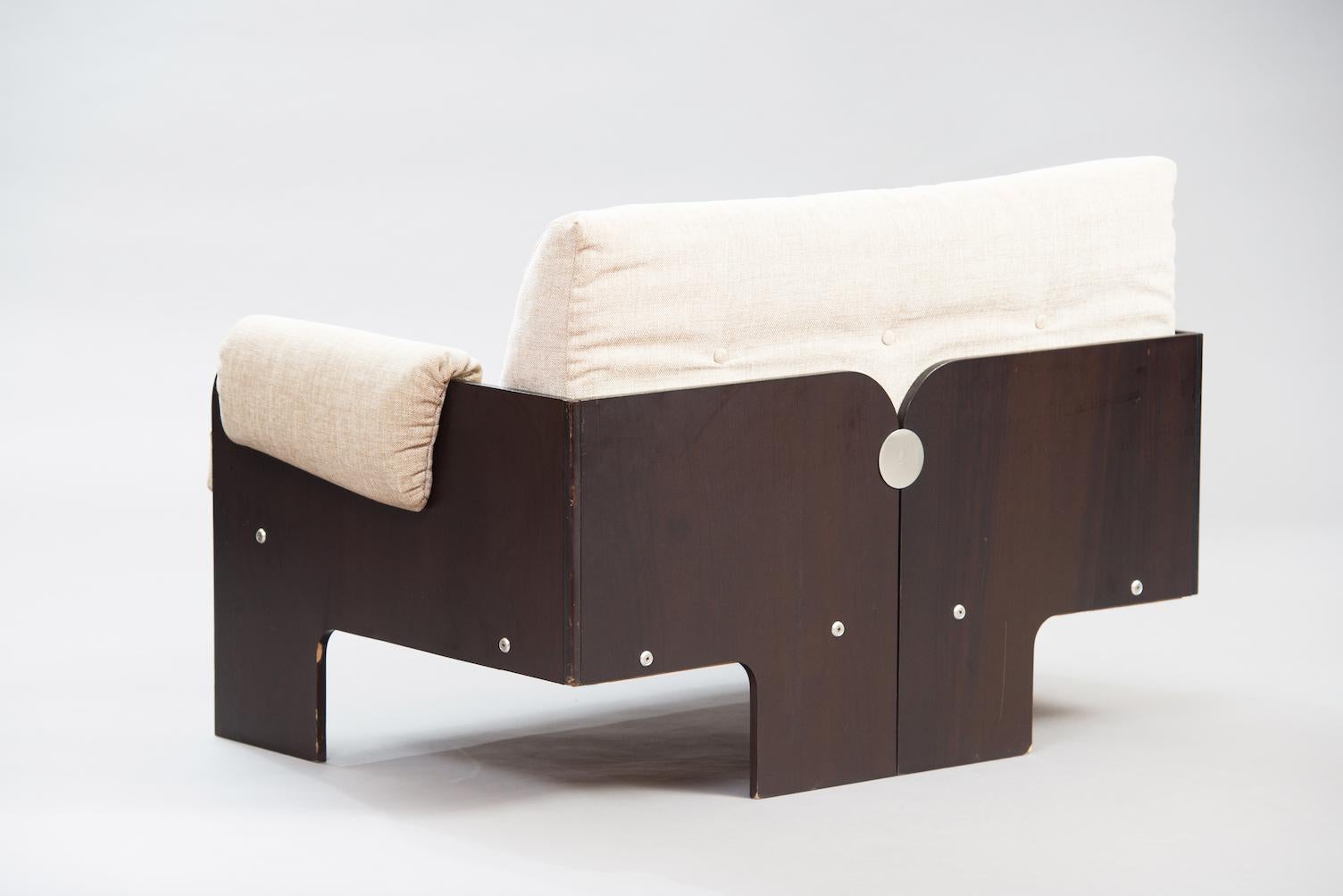 Unknown Two-Seat Sofa in the Style of Claudio Salocchi