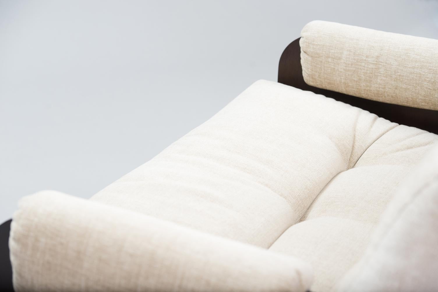 Fabric Two-Seat Sofa in the Style of Claudio Salocchi