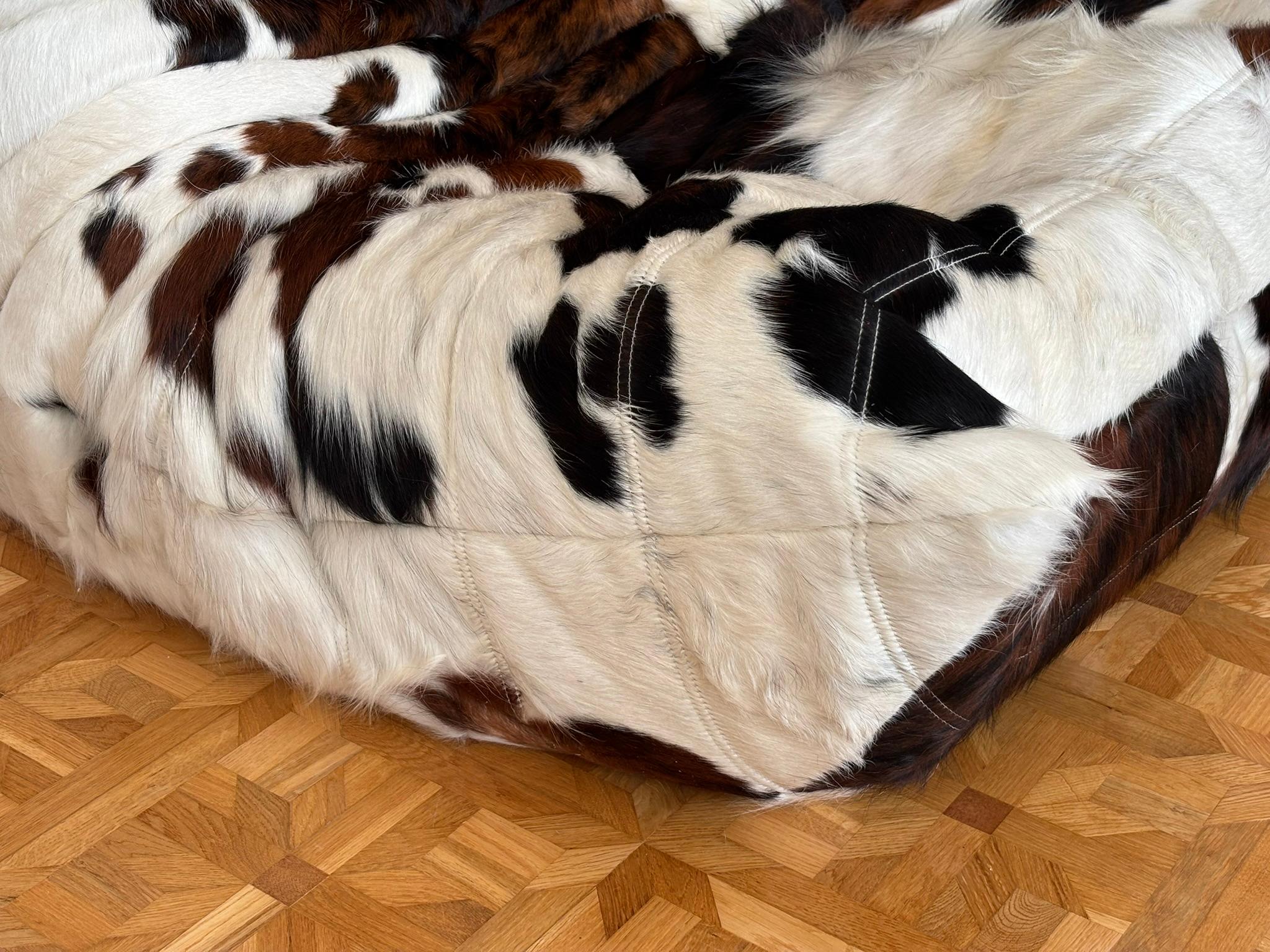 Two-Seater Cow Leather Togo Sofa by Michel Ducaroy for Ligne Roset 1