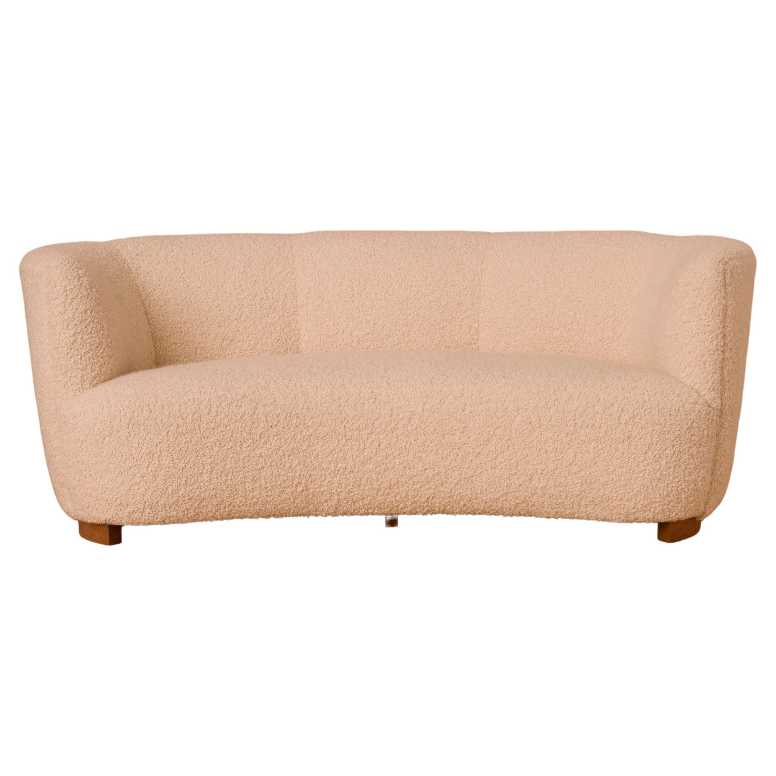 Dänisches Sofa mit zwei Ebenen aus Bananenholz