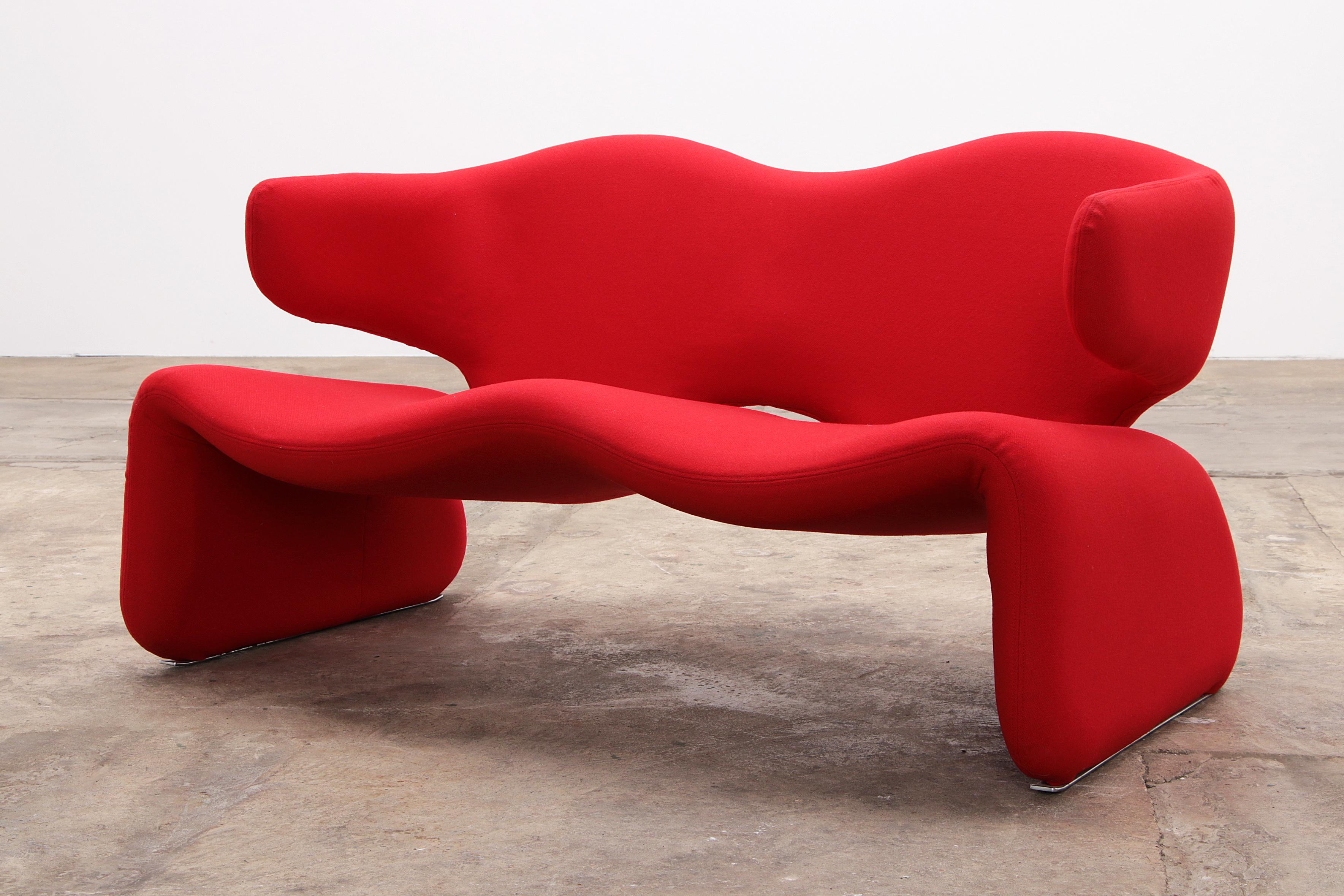 Zweisitzer- Djinn-Sofa mit Djinn von Oliver Mourgue, 1960 (Moderne der Mitte des Jahrhunderts) im Angebot