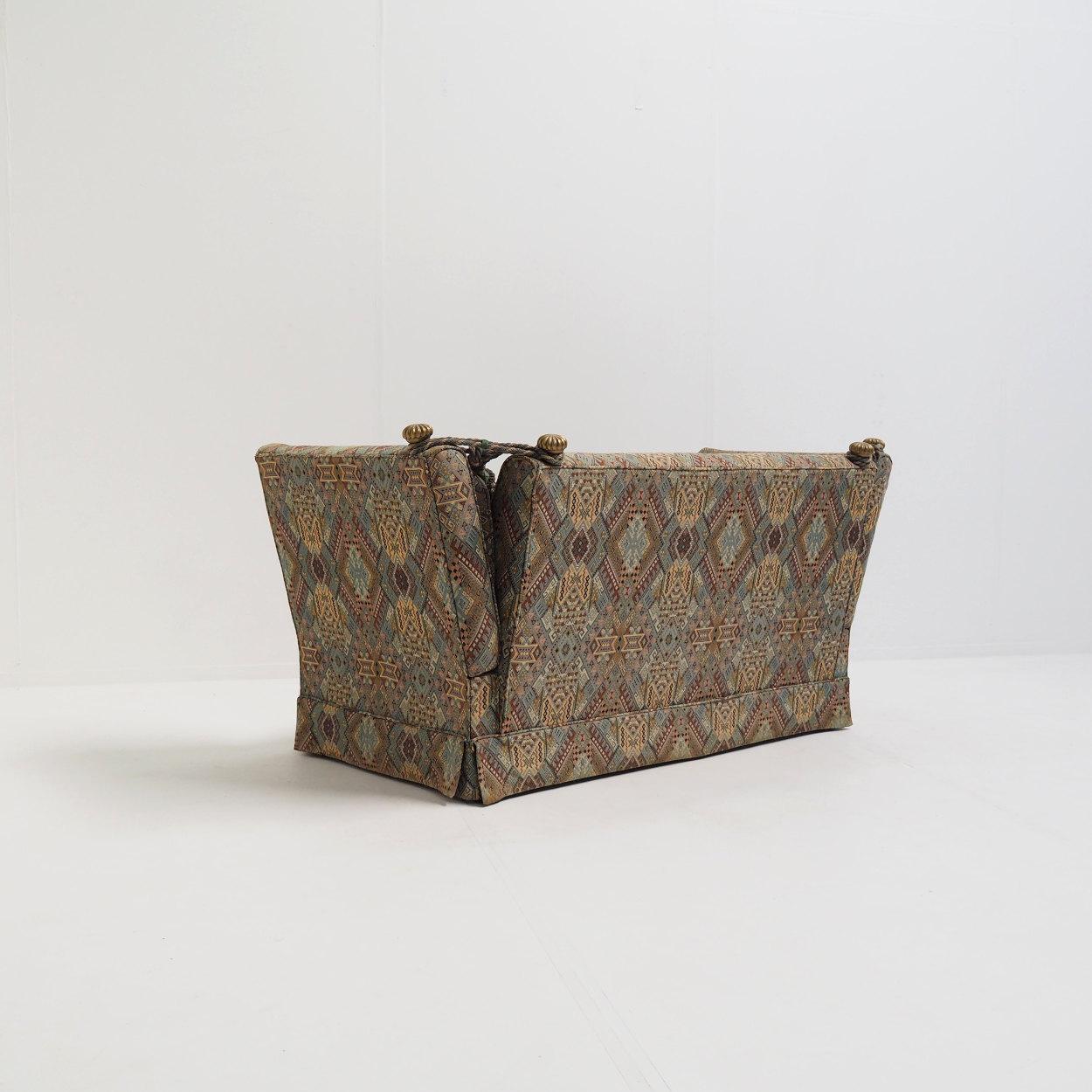 Mid-20th Century Two Seater Knole Sofa in 'Arts And Crafts' Upholstery For Sale