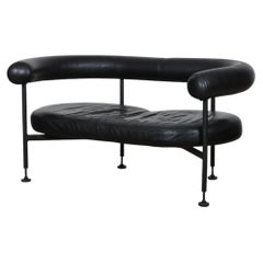 Zweisitzer-Ledersofa aus den 1980er Jahren