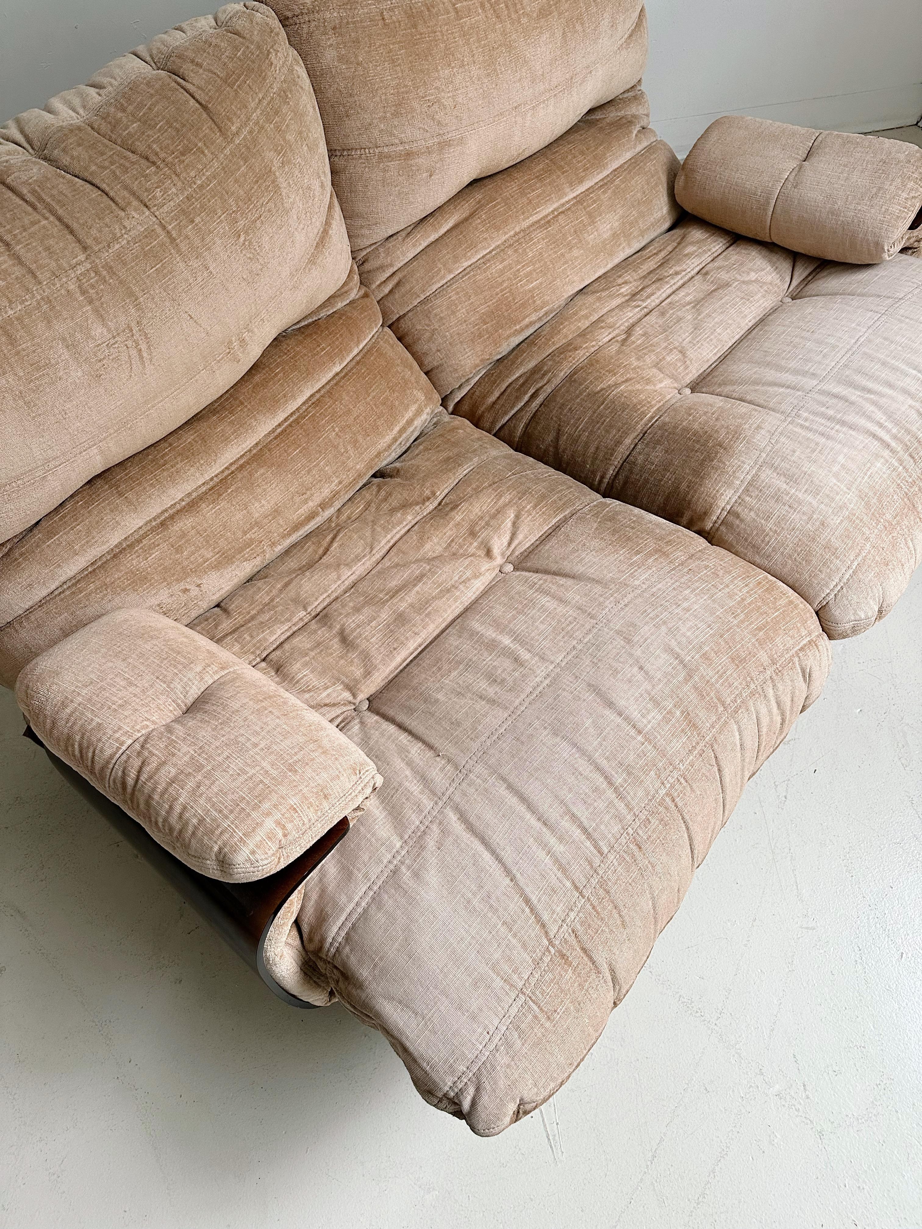 Two Seater Marsala Sofa Set by Michel Ducaroy for Ligne Roset, 70's For Sale 3