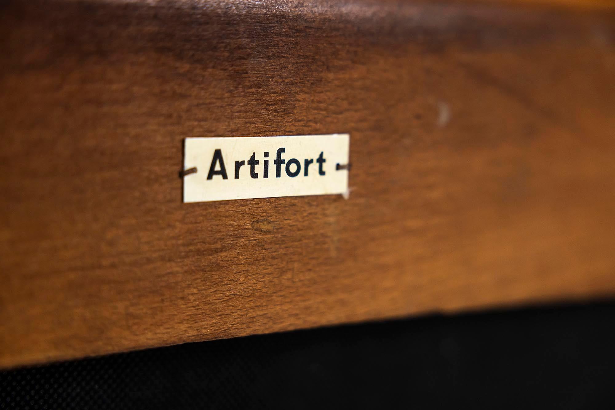 Mid-Century Modern Modèle 115 en velours de Theo Ruth pour Artifort, Pays-Bas en vente
