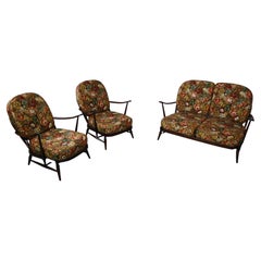 Vintage Two Seater Sofa and Two Armchairs "Windsor" by Ercol, 1970s