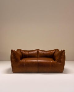 Zweisitziges Sofa 'Bambole' aus gepolstertem Leder von Mario Bellini für B&B Italia
