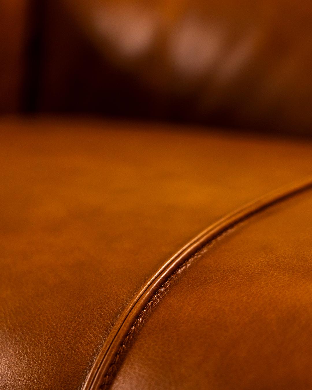 Two-seater Sofa 'Bambole' in Upholstered Leather by Mario Bellini for B&B Italia in vendita 13