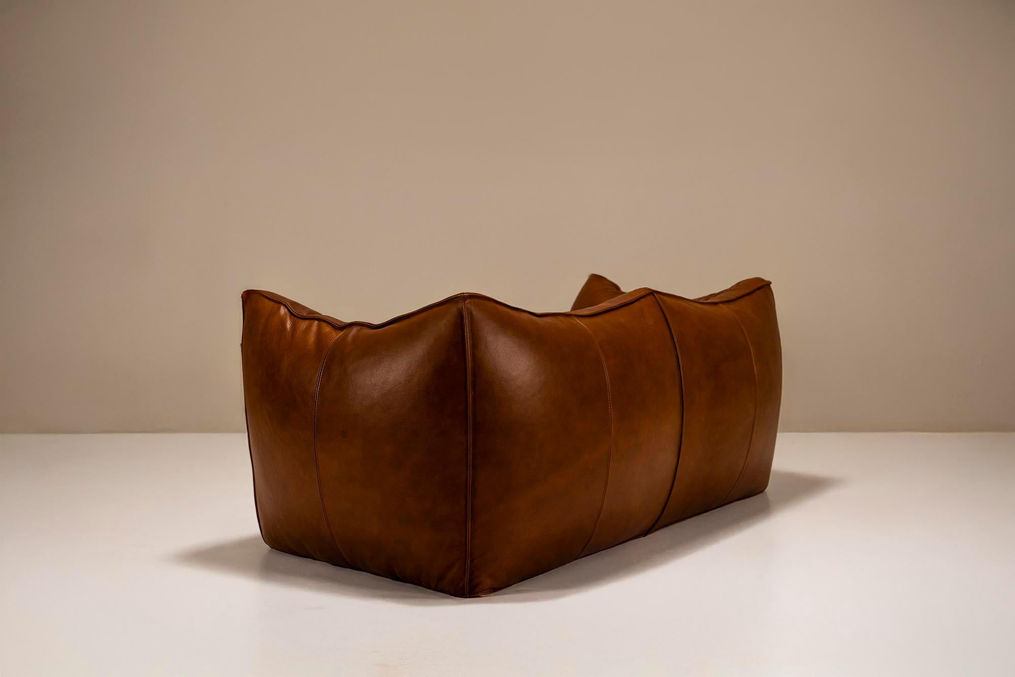 Italiano Two-seater Sofa 'Bambole' in Upholstered Leather by Mario Bellini for B&B Italia in vendita