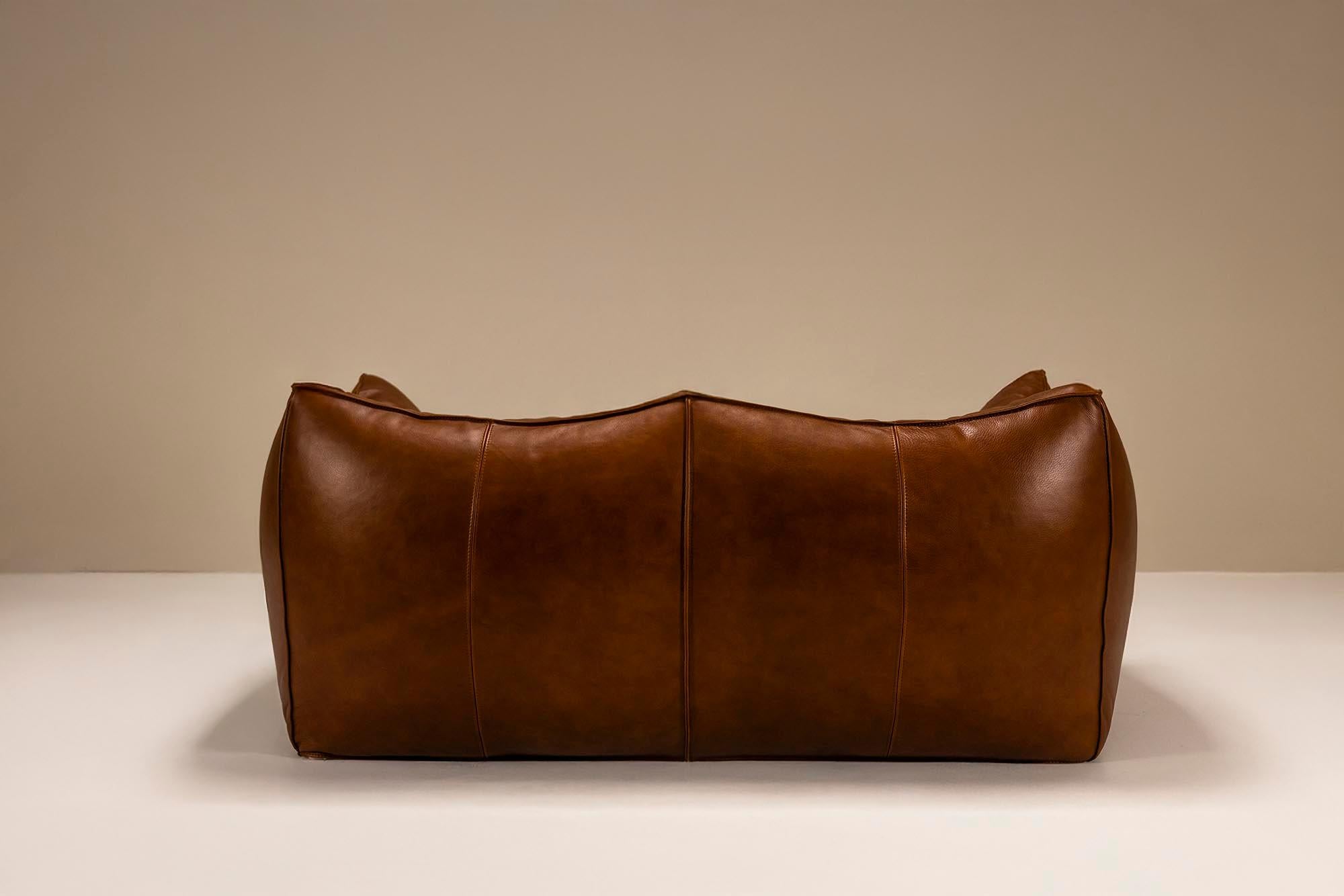 Two-seater Sofa 'Bambole' in Upholstered Leather by Mario Bellini for B&B Italia In condizioni ottime in vendita a Hellouw, NL