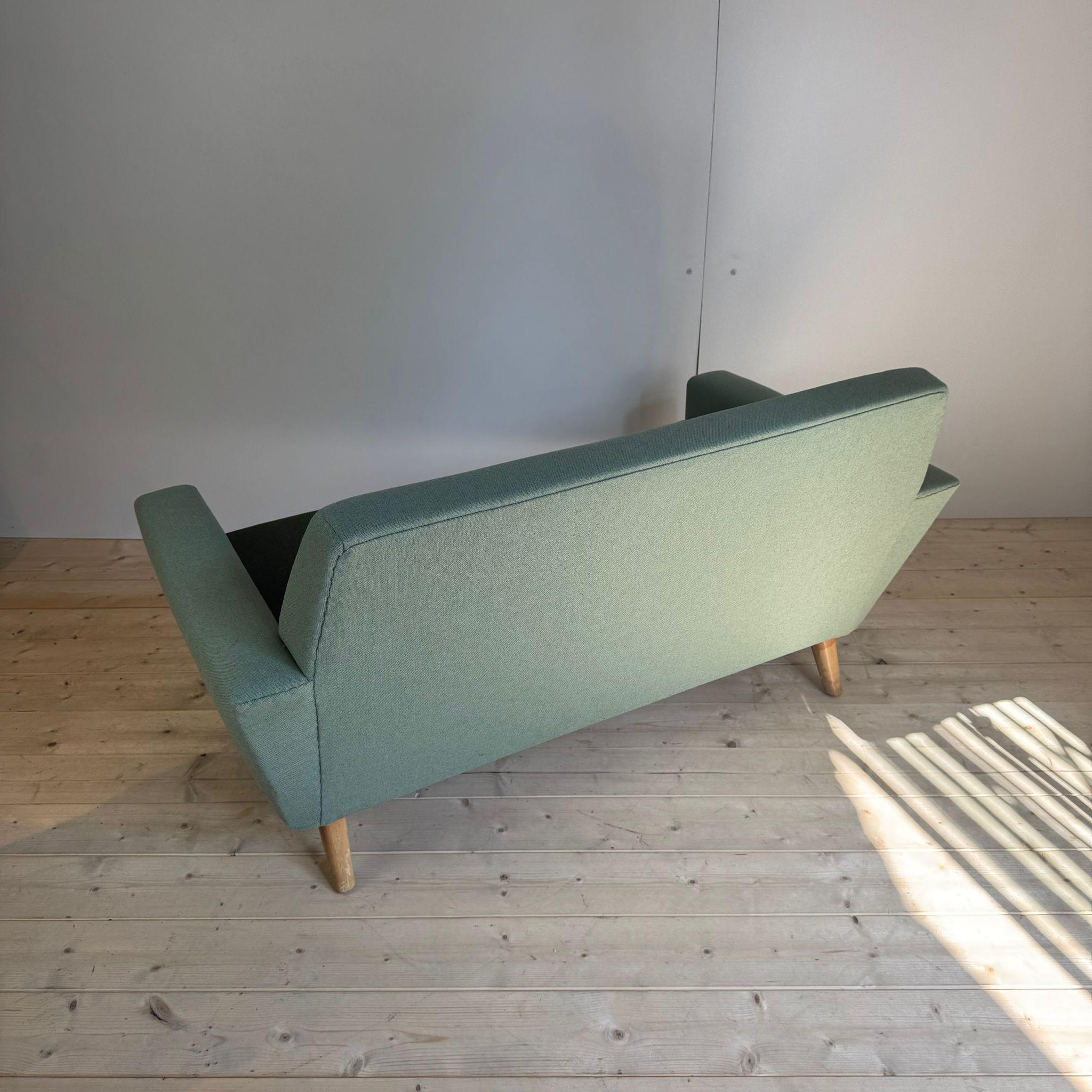 Wool Two seater sofa in wool fabric, Denmark 1960 For Sale