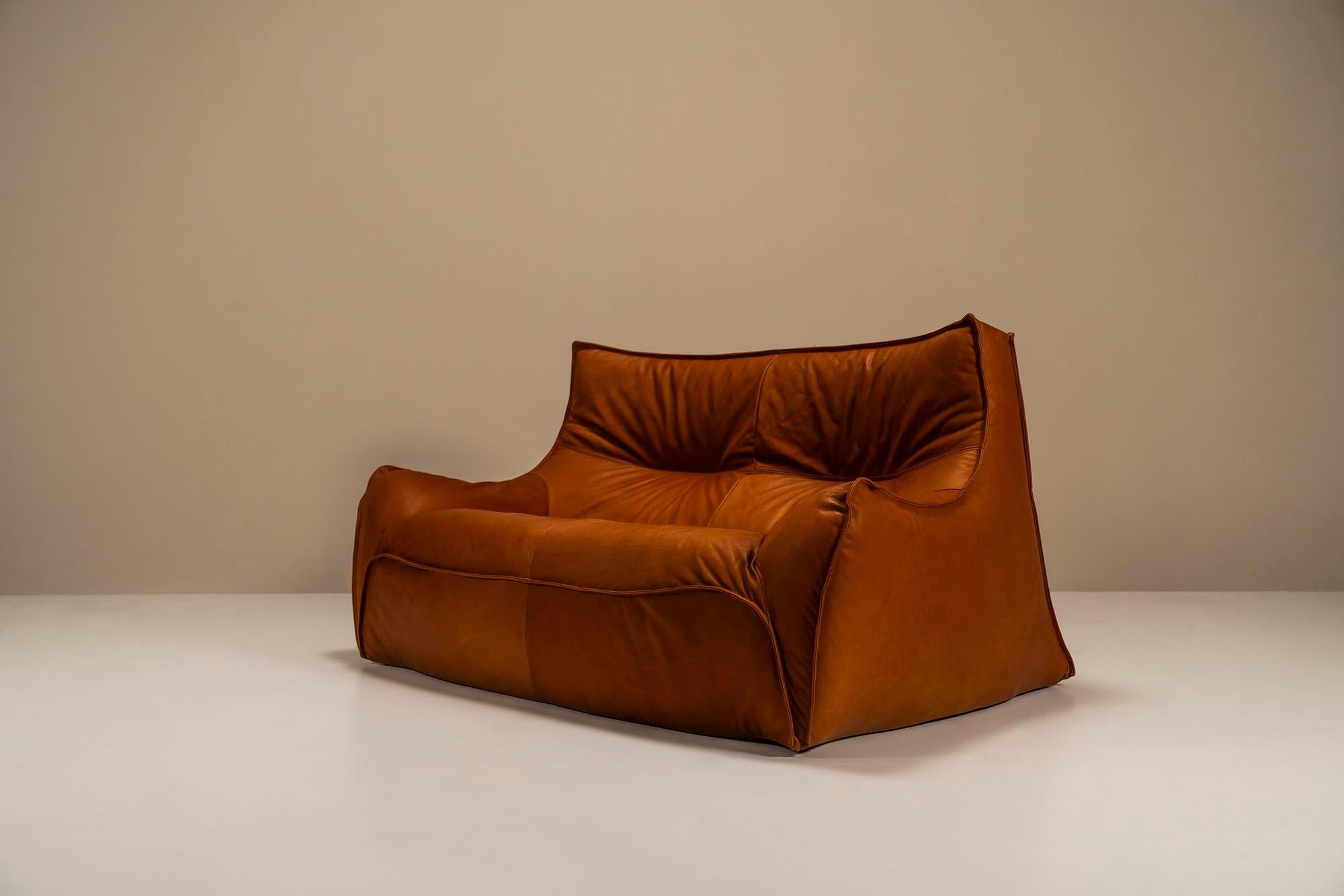 Two-Seater Sofa Model “Satan” By Bernard Govin For Ligne RosetThe French designer Bernard Govin is known for his wide range of futuristic designs for, for example, Ligne Roset. Far ahead of its time even at the time, some of its designs, such as the