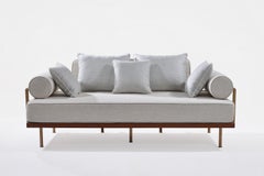 Two Seater Sofa Reclaimed Hardwood & Brass Frame by P. Tendercool (Outdoor)