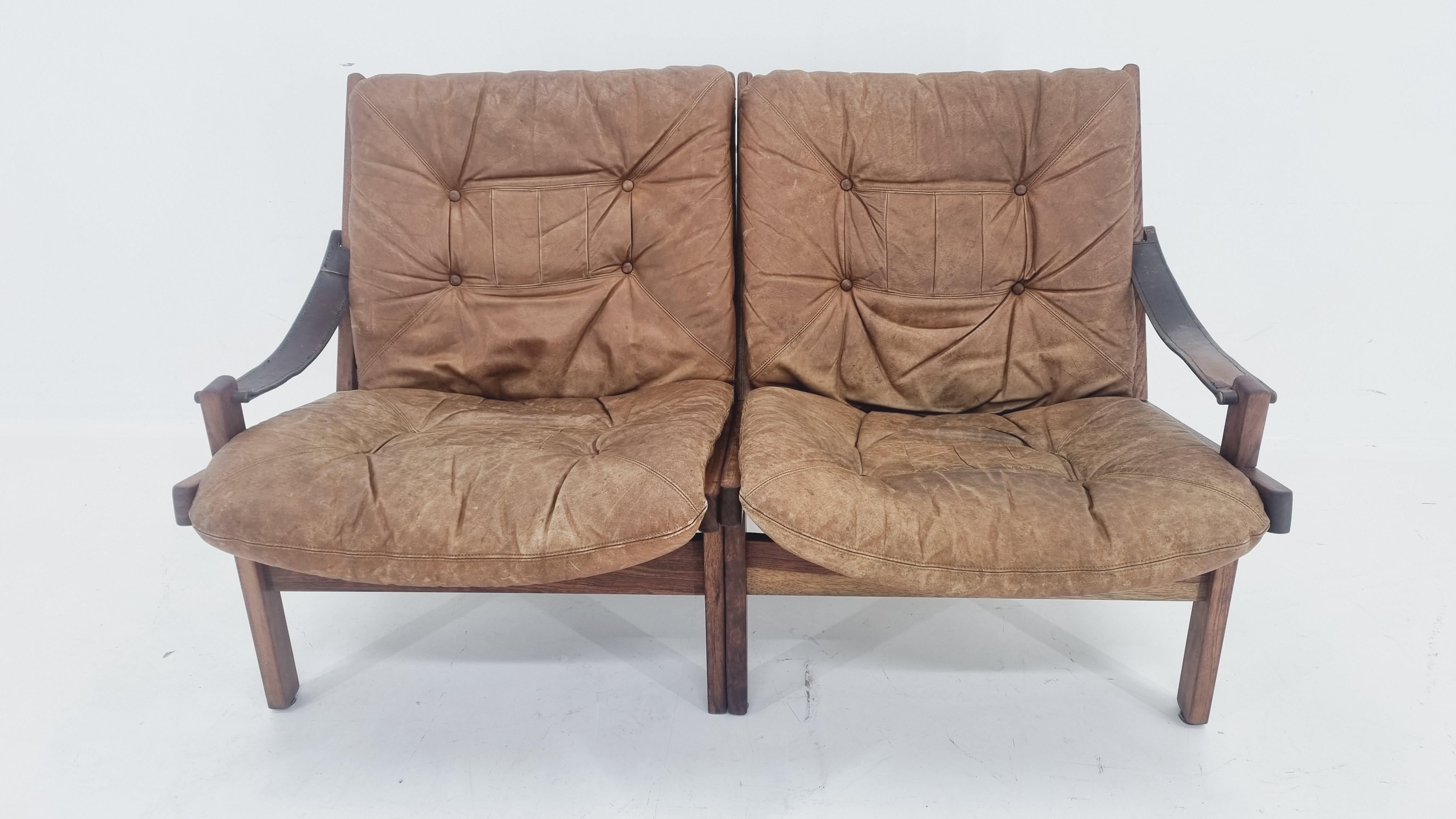 Two-Seater Sofa Set Hunter by Torbjørn Afdal for Bruksbo Norway, 1960s For Sale 1